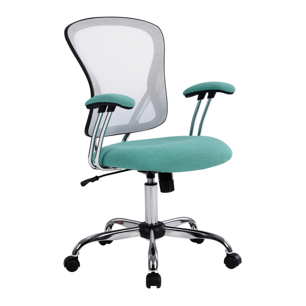 OSP Home Furnishings Gianna Task Chair White/Linen Turquoise