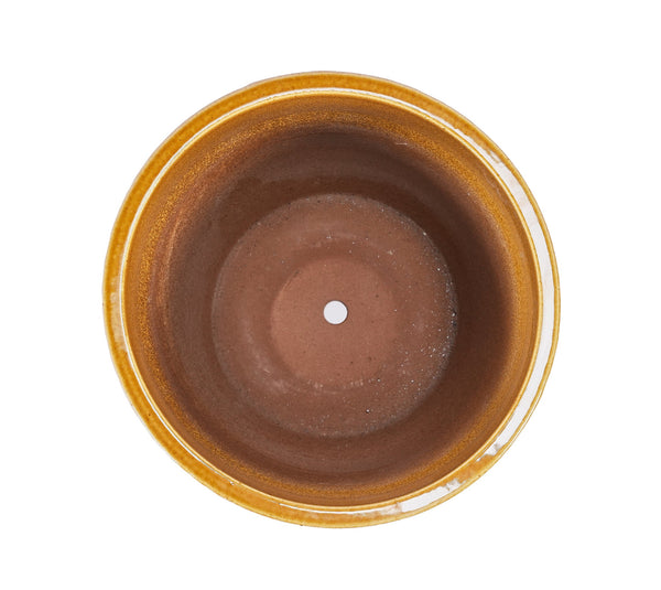 English Elm Handmade Ceramic Planter Trio Artisan Speckled Earth Tones for Indoor Plants Shelves W3273P321469