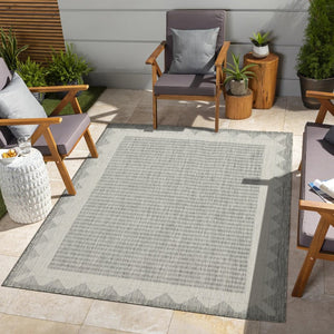 English Elm Sunshine Silver 7'10" X 10'3" Indoor/Outdoor Area Rug – Durable, Stain-Resistant & Stylish Design B186P198895-GIGA
