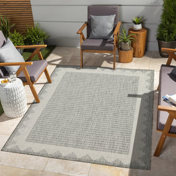 English Elm Sunshine Silver 7'10" X 10'3" Indoor/Outdoor Area Rug – Durable, Stain-Resistant & Stylish Design B186P198895-GIGA