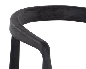 Sunpan Cayman Stylish Dining Armchair - Durable Teak Frame with Eco-Friendly Italian Strap for Outdoor Comfort