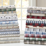 Woolrich Cotton Flannel Lodge/Cabin Sheet Set WR20-4011 Grey Ski Jump