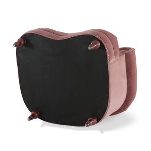 English Elm Jennifer Taylor Home - La La Rosa Victorian Tufted Upholstered Accent Chair in Luxe Velvet with Nailhead Trim and Support Pink B2719P238182