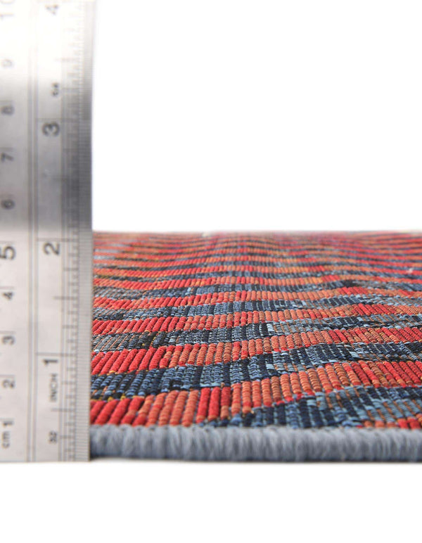 Unique Loom Outdoor Modern Wavy Machine Made Geometric Rug Multi, Beige/Blue/Brown/Cream/Green/Red/Navy Blue/Olive/Orange 8' 0" x 8' 0"