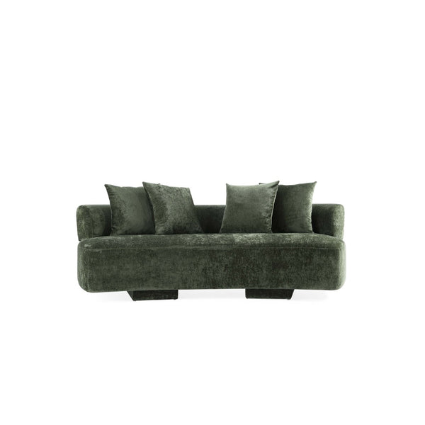 English Elm Verandah 91" Olive Green Chenille Sofa – Luxurious Comfort, Stylish Design, Fully Assembled & Ready! B365P398108-GIGA