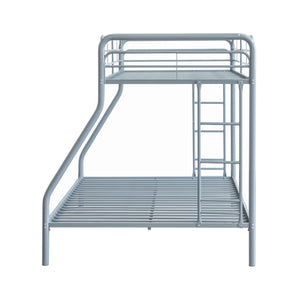 English Elm Metal Twin Over Full Bunk Bed Steel Frame with Guardrails for Kids or Guest Rooms Silver B016P469264