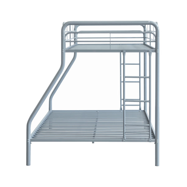English Elm Metal Twin Over Full Bunk Bed Steel Frame with Guardrails for Kids or Guest Rooms Silver B016P469264