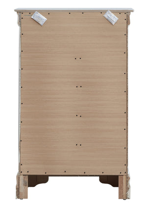 English Elm Lorana Silver Champagne Croc Textured Chest with Generous Storage, Sleek Wood Veneer Design Champagne 51 L x 33 W x 18 H B078108361