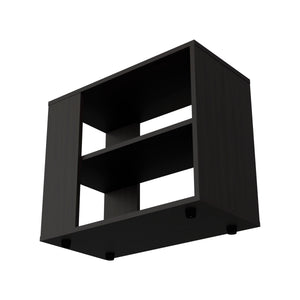 English Elm Rio Verde modern melamine side table with open shelf storage, compact accent piece for small spaces Wenge 29.1 L x 16.9 W x 4.3 H B128P263720