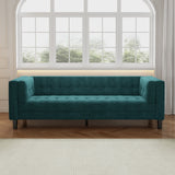 Christopher Knight Home® - Noble House - - 3-Seater Sofa, Upholstered Tufted Coach, Velvet Sofa, Green