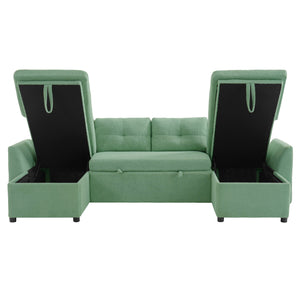 English Elm Swivel Barrel Accent Chair Chenille Tufted Round Club Seat for Living Room Lounge Green N719S002210F
