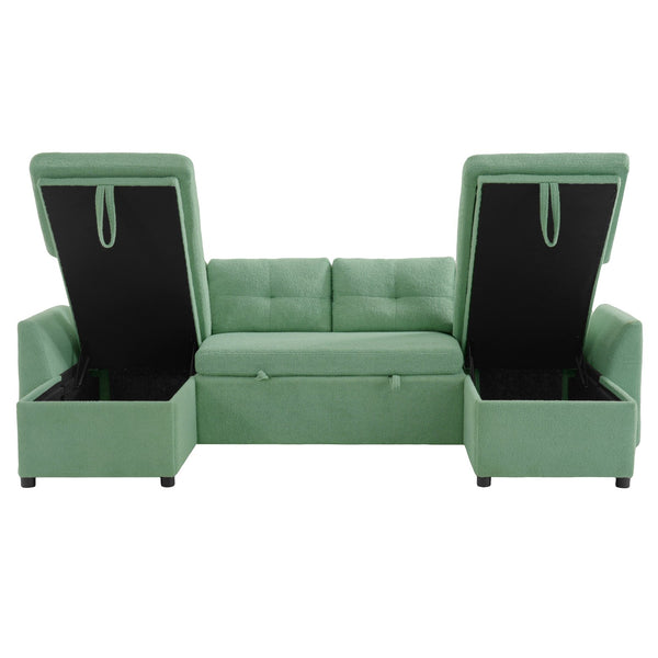 English Elm Swivel Barrel Accent Chair Chenille Tufted Round Club Seat for Living Room Lounge Green N719S002210F