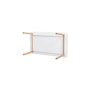 English Elm Jennifer Taylor Home - Calarono Teak & Aluminum 2pc Outdoor Sofa + Coffee Table Set in Sand Dune Chenille — Durable, UV‑Resistant Comfort and Modern Slatted Design B2719P320845