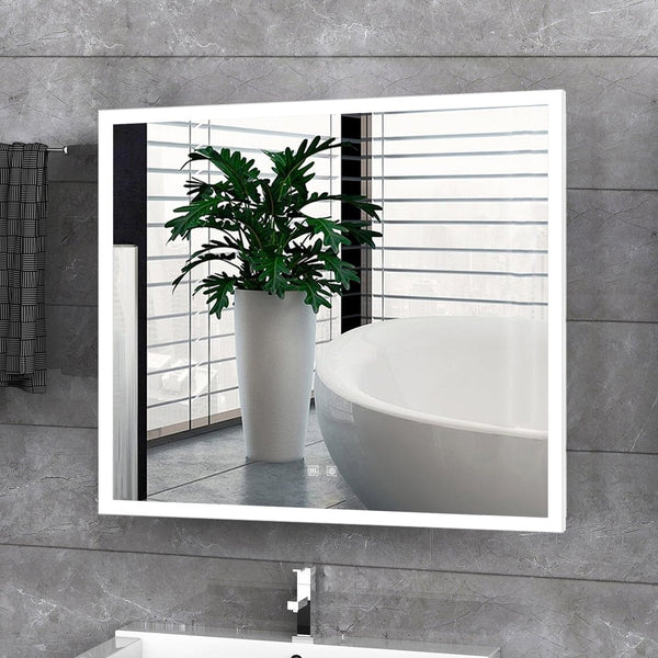 English Elm Aurorium Frameless Led Vanity Mirror with Defogger and Touchscreen for Modern Bathrooms B2731P478346