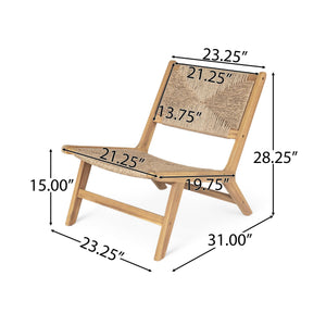 English Elm Christopher Knight Home® - Acacia Wood Outdoor Armless Lounge Chair Set Of 2 - Stylish Light Teak For Comfortable Patio Living N772P265277L
