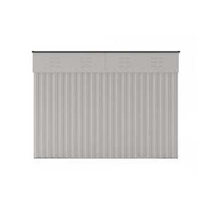 English Elm Campcraft Metal Storage Shed with Sloped Roof Ventilation and Weather Resistant Steel Panels White W1598P283838