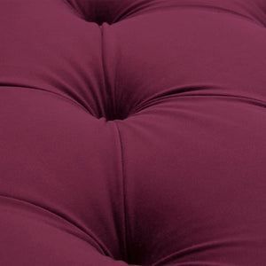 English Elm Jennifer Taylor Home - Samuel Tufted Roll Arm Chaise Lounge in Lux Velvet Upholstery with Kiln-Dried Hardwood Frame and Plush Support Burgundy B2719P238290