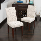 Christopher Knight Home® - Noble House - French Beige Printed Linen Dining Chair (Set of 2)