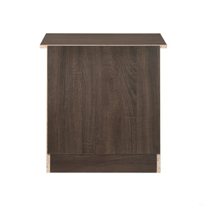 English Elm Modern Elegance Wenge Nightstand — Compact Wenge Bedside Table, Durable Particle Board, Stylish Storage B078107865