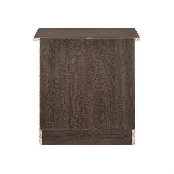 English Elm Modern Elegance Wenge Nightstand — Compact Wenge Bedside Table, Durable Particle Board, Stylish Storage B078107865
