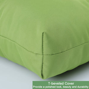 English Elm 2 Pcs Set High Back Patio Chair Cushions Tufted Outdoor Reversible 44x22x4 Waterproof Comfort Green W419P287333