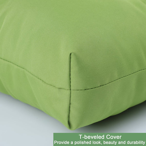 English Elm 2 Pcs Set High Back Patio Chair Cushions Tufted Outdoor Reversible 44x22x4 Waterproof Comfort Green W419P287333