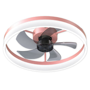 English Elm Ceiling Fan with Dimmable Led Light Flush Mount Ultra Slim Design for Low Clearance Rooms W2312P477616