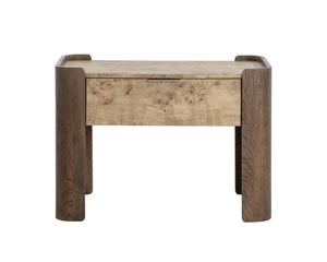 Sunpan BERYL Nightstand - Timeless Craftsmanship with Elegant Sculpted Design for Modern & Traditional Bedrooms 112545