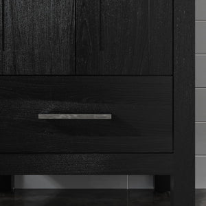 English Elm Goodyo 20" Bathroom Vanity Sink Combo Black Water-Grain Ripple Cabinet with White Ceramic Top, Soft-Close D16393346