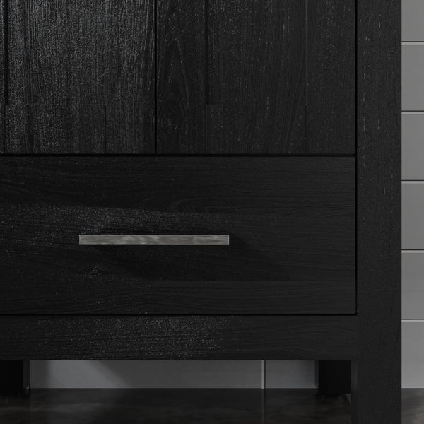 English Elm Goodyo 20" Bathroom Vanity Sink Combo Black Water-Grain Ripple Cabinet with White Ceramic Top, Soft-Close D16393346
