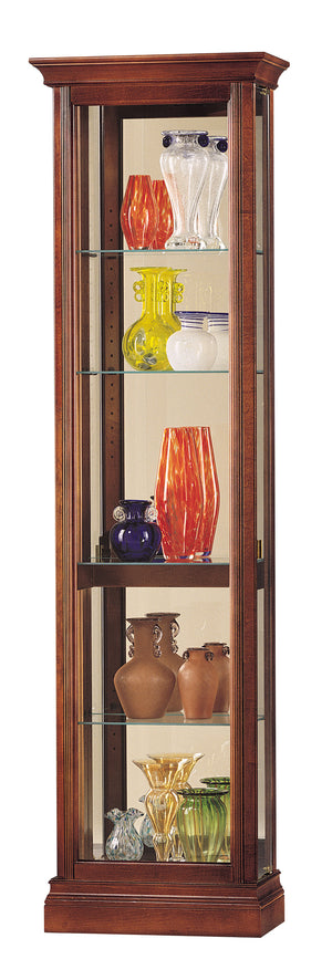 Hekman Furniture 680245 Gregory Curio Cabinet - Elegant Glass Display, Adjustable Shelves, And Interior Lighting Features Windsor Cherry Gregory Curio Cabinet 680245