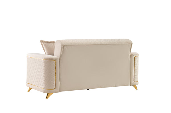 English Elm Lisa Contemporary Loveseat Birch Frame Pocket Coil Cushions and Steel Legs for Modern Living B009S02244