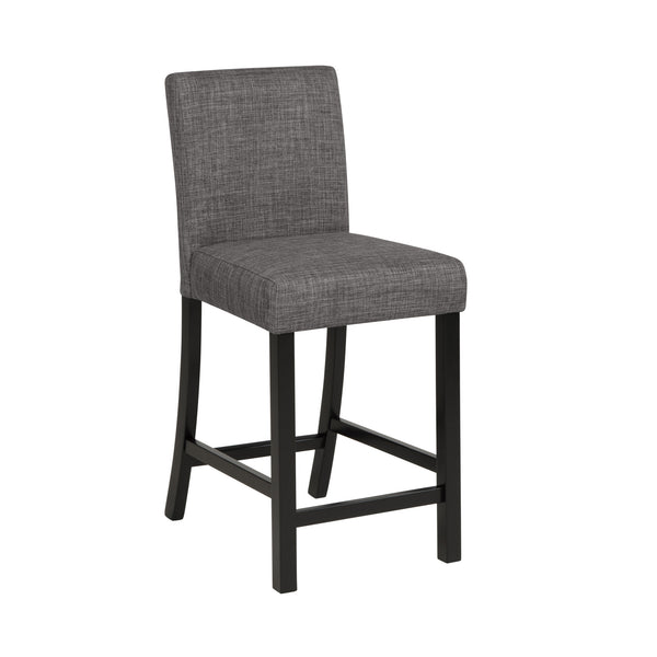 English Elm 5-Piece Counter Height Table Set With 4 Chairs - Stylish Light Grey & Black Design For Modern Dining W1998P195205