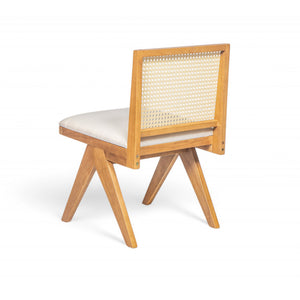 English Elm Christopher Knight Home® - Chandigarh Dining Room Chairs - Set Of 2, Natural Cane & Beige Cushions For Farmhouse Charm & Comfort N768P241398N