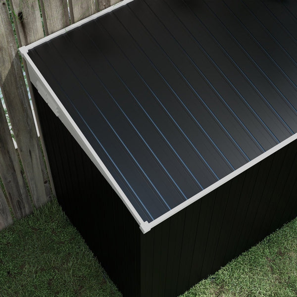 English Elm Outsunny 4' X 8' Lean-To Metal Storage Shed: Secure, Weather-Resistant Tool House For Yard Organization W2225P174115-GIGA