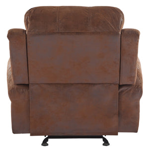 English Elm Christopher Knight Home® - 40.75" Wide Suede Manual Glider Recliner Chair with Rolled Arms, Microfiber Comfort & Infinite Positions Brown N763P264499D
