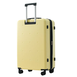 English Elm Luggage 5 Piece Hardside Abs Set with Front Access Carry on and Tsa Spinner Wheels Yellow N732P391557Y