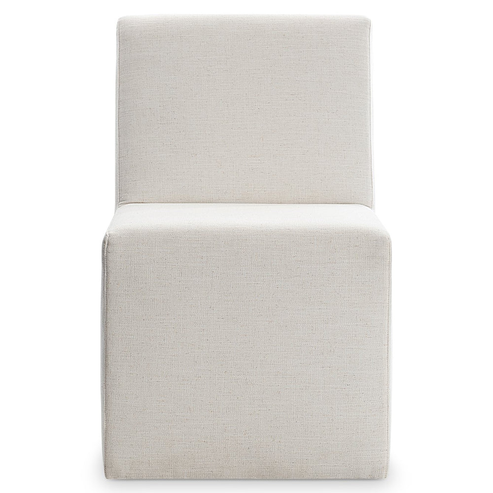Bernhardt Bernhardt Brasea Sculpted Upholstered Dining Chair with Casters for Modern Interiors 394503