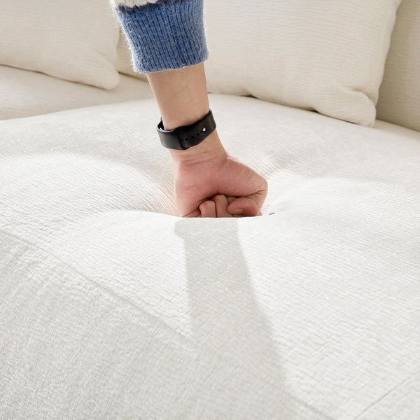 English Elm 134.63'' Modern Oversized L-Shape Sectional Sofa With Ottoman – Luxurious Comfort For Any Space W876S00309