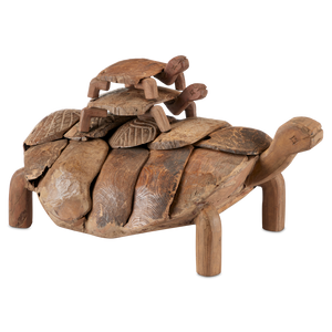 Turtle Set of 3 Unique Reclaimed Wood Sculptures - Rustic Whimsical Home Decor for Any Space