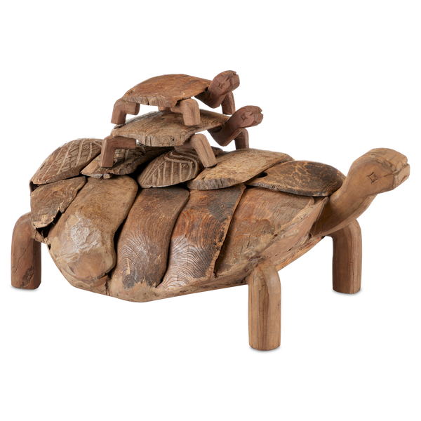 Turtle Set of 3 Unique Reclaimed Wood Sculptures - Rustic Whimsical Home Decor for Any Space
