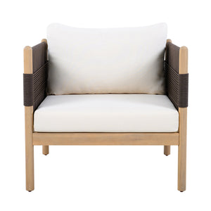 English Elm Outdoor Acacia Wood Patio Club Chair with Diamond Rope Weave and Weather Cushions N768P361445L_2