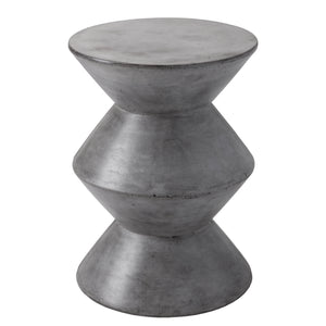Sunpan Union End Table - Unique Cylindrical Concrete Design for Stylish Indoor and Outdoor Spaces Grey