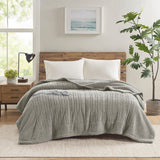 True North by Sleep Philosophy Sherpa Casual Heated Blanket TN54-0499 Grey