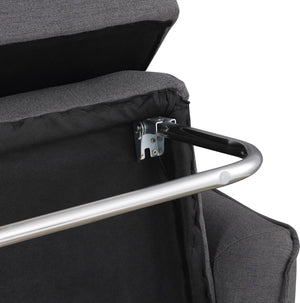 OSP Home Furnishings Lester Chaise Sofa Grey