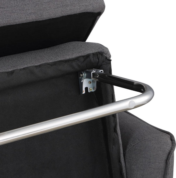 OSP Home Furnishings Lester Chaise Sofa Grey