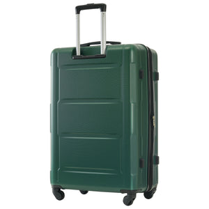 English Elm 2 Piece Abs Hard Shell Spinner Luggage Set with Tsa Lock Expandable Suitcases Green N732P198745F
