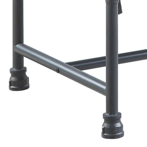 English Elm Brantley Gray Velvet Ottoman with Sandy Gray Finish — Memory Foam Seat, Metal Frame, Accent Pillow Included B2726P287570