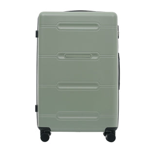 English Elm 6 Piece Hardshell Abs Travel Set with Spinner Wheels Combination Lock and Toiletry Bag Light Green N732P391465Y