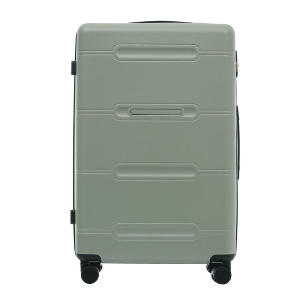 English Elm 6 Piece Hardshell Abs Travel Set with Spinner Wheels Combination Lock and Toiletry Bag Light Green N732P391465Y